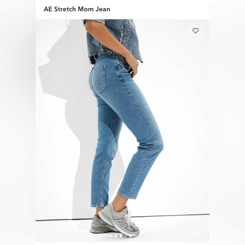 American Eagle stretch denim mom jeans casual everyday straight leg size 8 reg - Picture 9 of 9